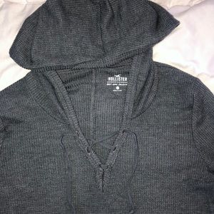 Hollister long sleeve hooded shirt